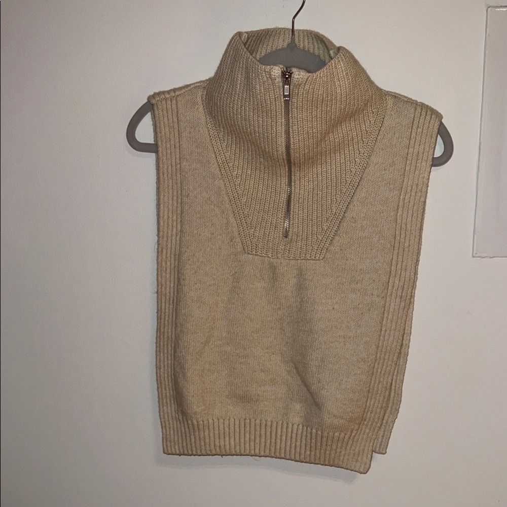 H&M Cream Knit Sleeveless Sweater Vest - Picture 2 of 5